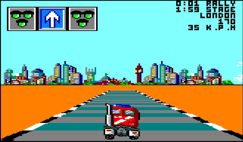Super Trux - Amstrad CPC game screenshot (1988) by Elite